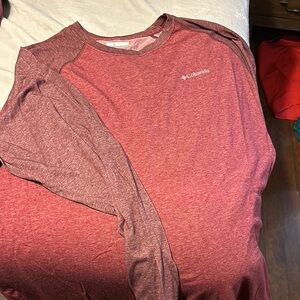 Columbia Red Long Sleeve Shirt